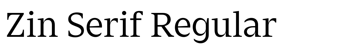 Zin Serif Regular
